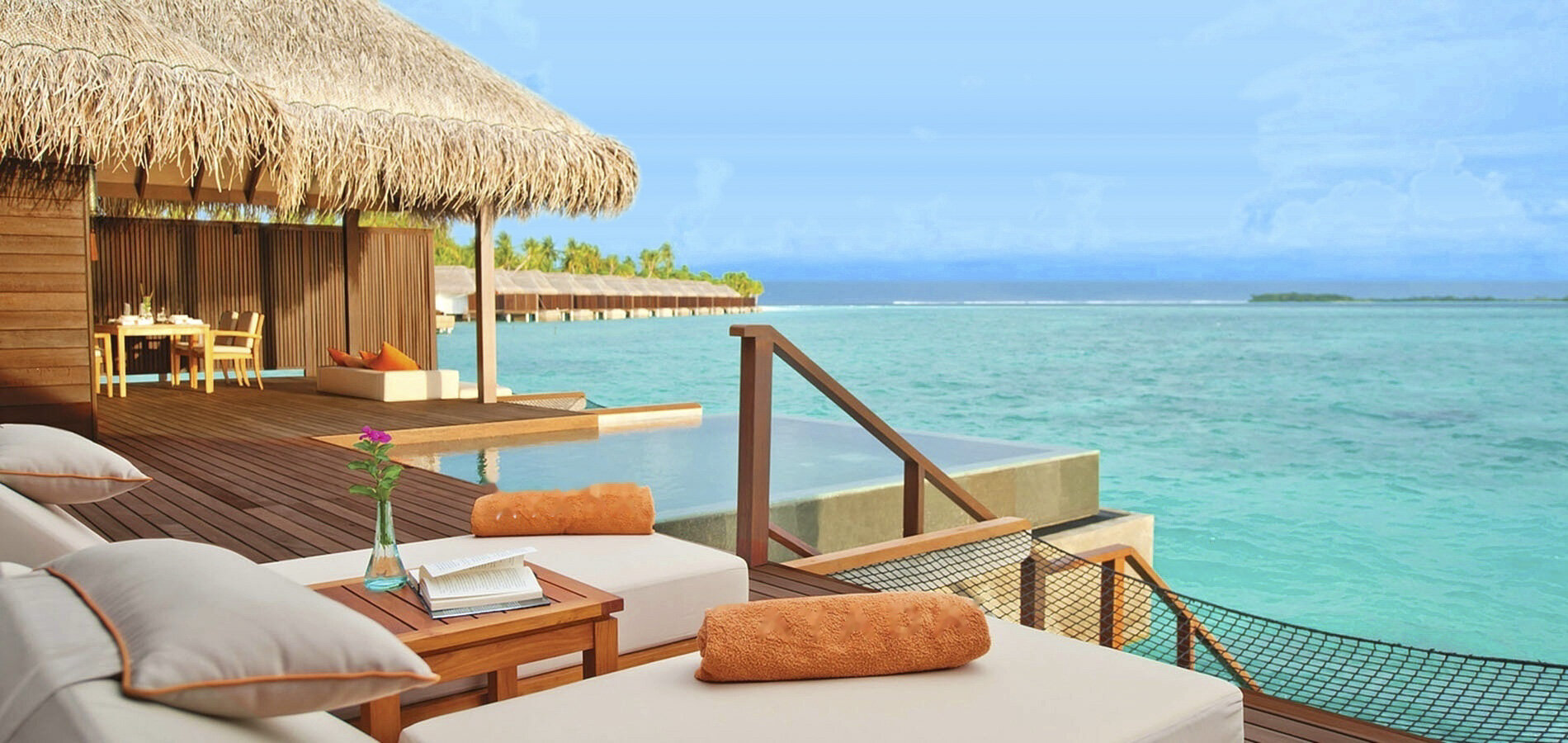 Maldives Overwater Villa Aerial